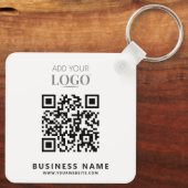 Porte-clés Logo de l'entreprise Nom commercial Marque QR Code (Verso)