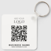 Porte-clés Logo de l'entreprise Nom commercial Marque QR Code (Dos)
