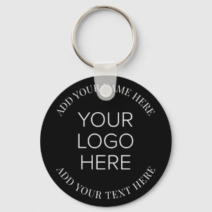 Porte-clés Logo de l'entreprise promotionnel Noir