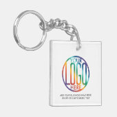 Porte-clés Logo de l'entreprise Simple Moderne Business Promo (Devant gauche)