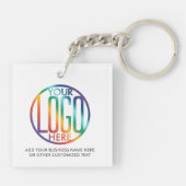 Porte-clés Logo de l'entreprise Simple Moderne Business Promo (Dos)