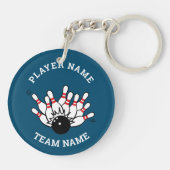 Porte-clés Logo de l'équipe de bowling personnalisée | Porte  (Dos)