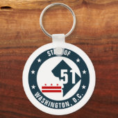 Porte-clés Logo de l'État pour Washington DC (Recto)