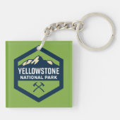 Porte-clés Logo de l'insigne du parc national Yellowstone (Dos)