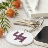 Porte-clés Logo de l'Université d'Albany Initials (Devant droit)