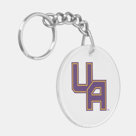 Porte-clés Logo de l'Université d'Albany Initials (Devant gauche)