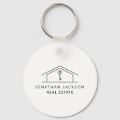 Porte-clés Logo de maison de l'agent immobilier moderne (Recto)