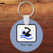 Porte-clés Logo de nage personnalisable (Recto)
