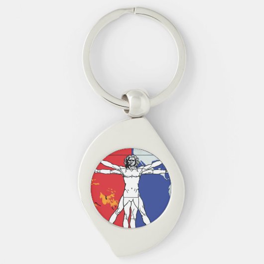 Porte-clés Logo de patchs de mission de Skylab 2 Vitruvian Ma (Devant)