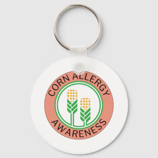 Porte-clés Logo de sensibilisation à l'allergie au maïs de pê