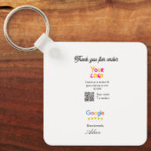 Porte-clés Logo de site Web de révision Google code QR d'anal (Recto)