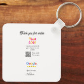 Porte-clés Logo de site Web de révision Google code QR d'anal (Verso)