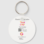 Porte-clés logo de site web d'entreprise de critique Google s (Verso)