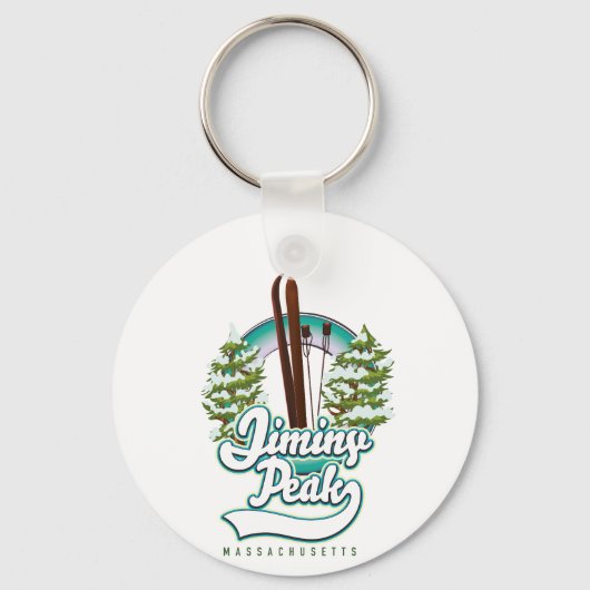 Porte-clés logo de ski de jiminy peak massachusetts (Recto)