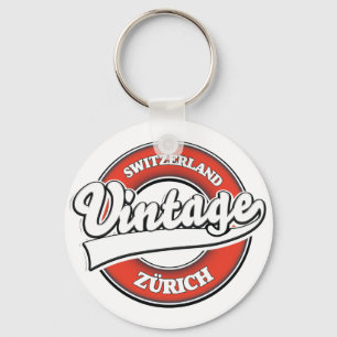 Porte-clés Logo de style vintage Zürich Suisse