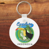 Porte-clés logo de voyage de Belitung Indonésie (Recto)