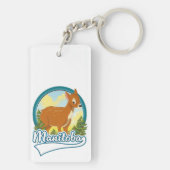 Porte-clés Logo de voyage du Manitoba Canada (Dos)