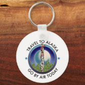 Porte-clés logo de voyage en Alaska (Verso)