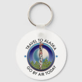 Porte-clés logo de voyage en Alaska (Verso)