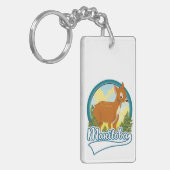 Porte-clés logo de voyage Manitoba Canada (Devant gauche)