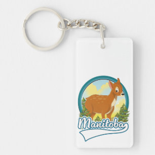 Porte-clés logo de voyage Manitoba Canada