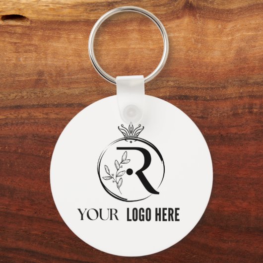 Porte-clés Logo d'entreprise à double face et code QR (Verso)