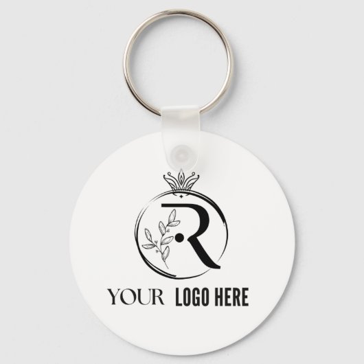 Porte-clés Logo d'entreprise à double face et code QR (Verso)