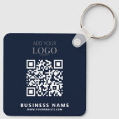 Porte-clés Logo d'entreprise Code Qr promo Marine Bleue (Dos)