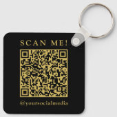 Porte-clés Logo d'entreprise & Code QR sur Objets Promotionne (Dos)