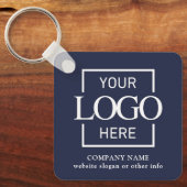 Porte-clés Logo d'entreprise & Code QR sur Objets Promotionne (Recto)