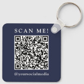 Porte-clés Logo d'entreprise & Code QR sur Objets Promotionne (Dos)