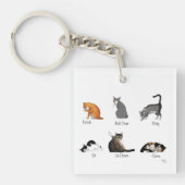 Porte-clés Logo d'entreprise des commandes de chat (Devant)