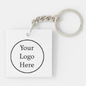 Porte-clés Logo d'entreprise des commandes de chat (Dos)