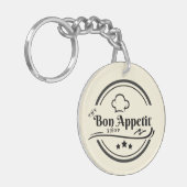 Porte-clés Logo d'entreprise et code QR double face (Devant gauche)