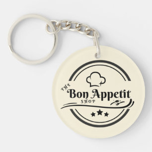 Porte-clés Logo d'entreprise et code QR double face
