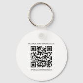 Porte-clés Logo d'entreprise et code QR promotionnel (Verso)