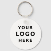 Porte-clés Logo d'entreprise et code QR Simple Minimalist Rou (Recto)