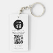 Porte-clés Logo d'entreprise et QR Code Moderne (Dos)