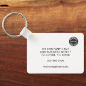Porte-clés Logo d'entreprise et site Web Custom Company (Verso)