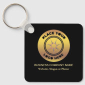 Porte-clés Logo d'entreprise Marque Gold Personnalisé (Recto)