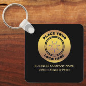 Porte-clés Logo d'entreprise Marque Gold Personnalisé (Recto)