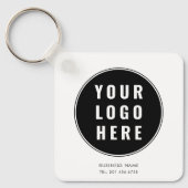 Porte-clés Logo d'entreprise moderne Black White Custom Givaw (Recto)