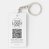 Porte-clés Logo d'entreprise moderne Code QR personnalisé (Dos)