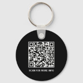 Porte-clés Logo d'entreprise moderne noir élégant professionn (Verso)