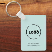 Porte-clés Logo d'entreprise moderne QR Code léger Turquoise (Recto)