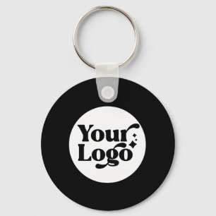 Porte-clés Logo d'entreprise noir Code QR Porte - clé employé