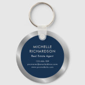 Porte-clés Logo d'entreprise notaire de l'agent de propriété (Verso)