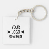 Porte-clés Logo d'entreprise personnalisé (Dos)