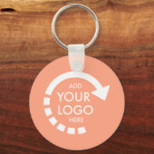 Porte-clés Logo d'entreprise personnalisé | Corail de Peachy (Recto)
