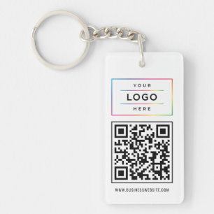 Porte-clés Logo d'entreprise personnalisé et code QR du site